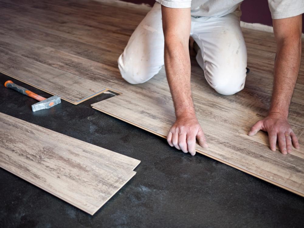 pose de parquet gris